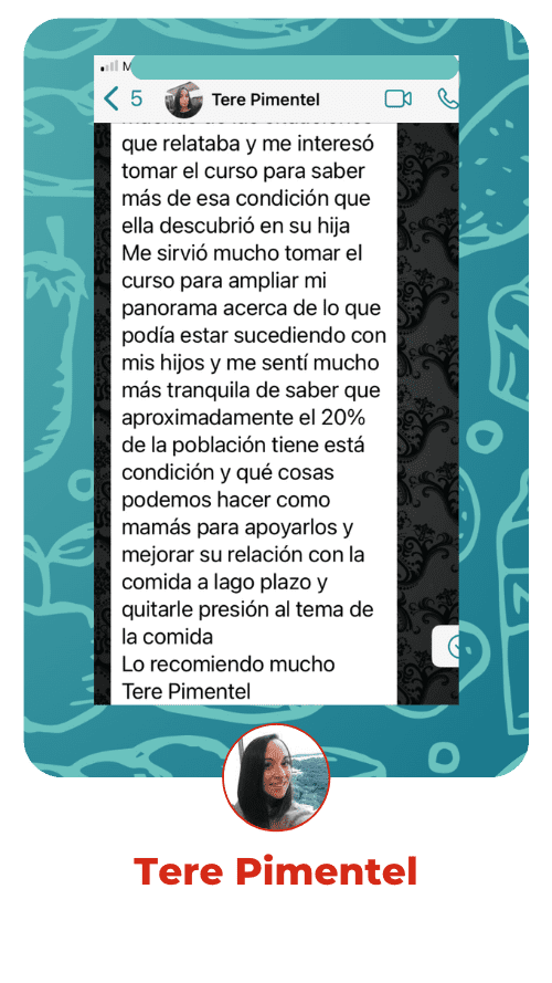 testimonio selectividad alimentaria sensorial